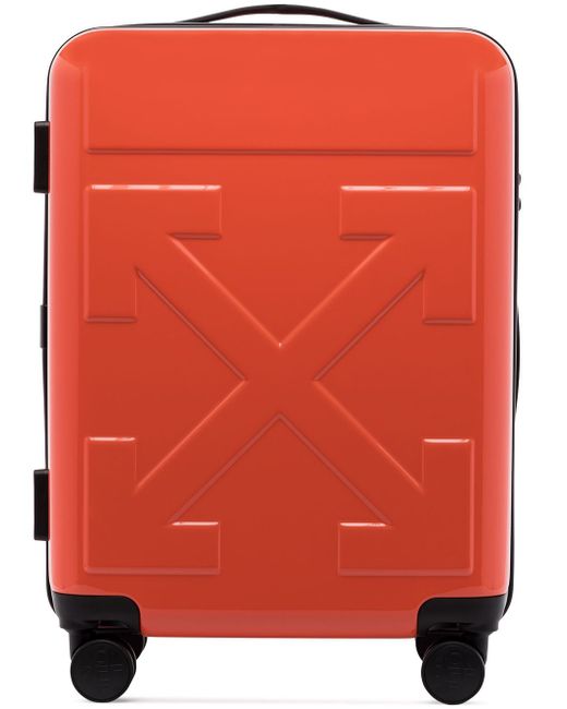 Off-White embossed trolley suitcase
