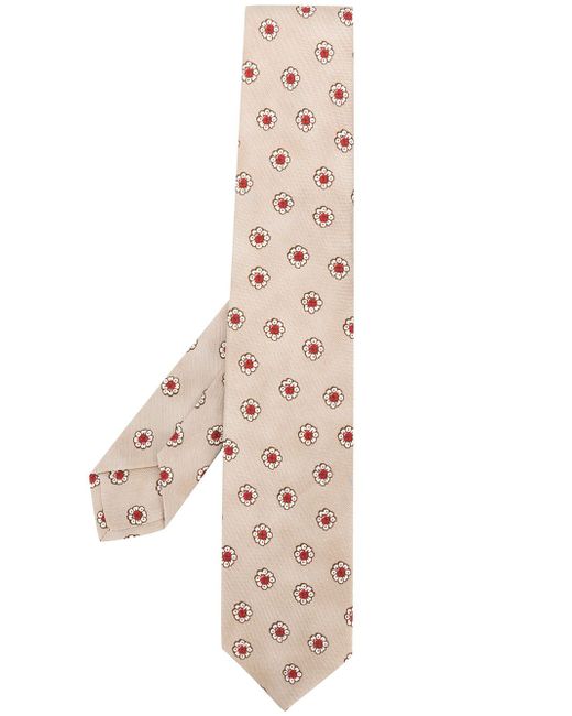 Barba floral print tie