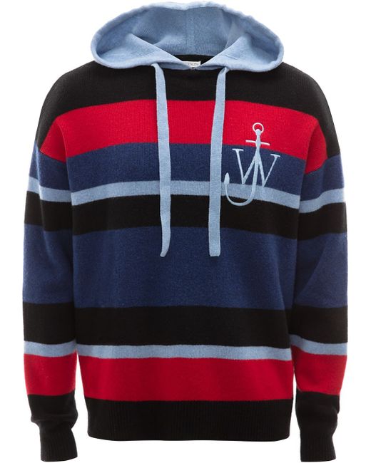 J.W.Anderson striped logo hoodie