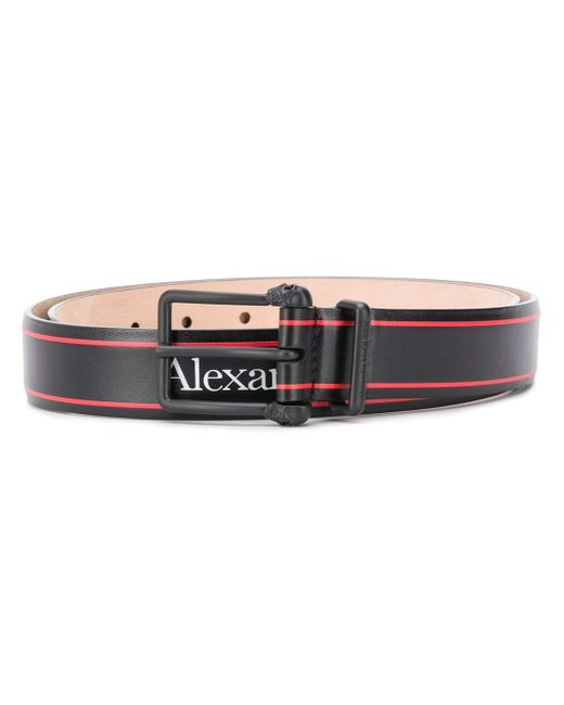 Alexander McQueen logo print tonal buckle belt