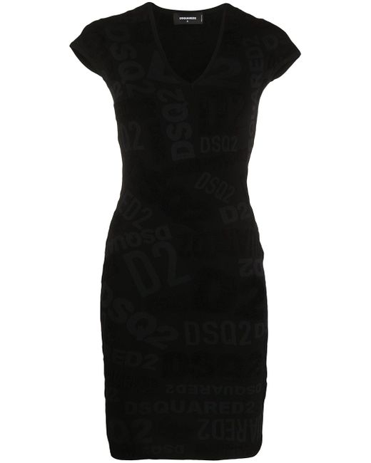 Dsquared2 chenille logo print dress