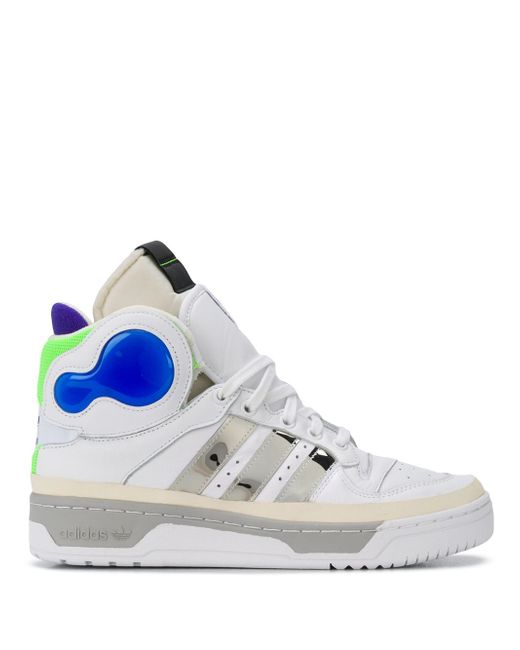Adidas panelled high-top sneakers