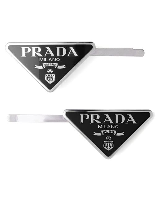 Prada set of two hair clips