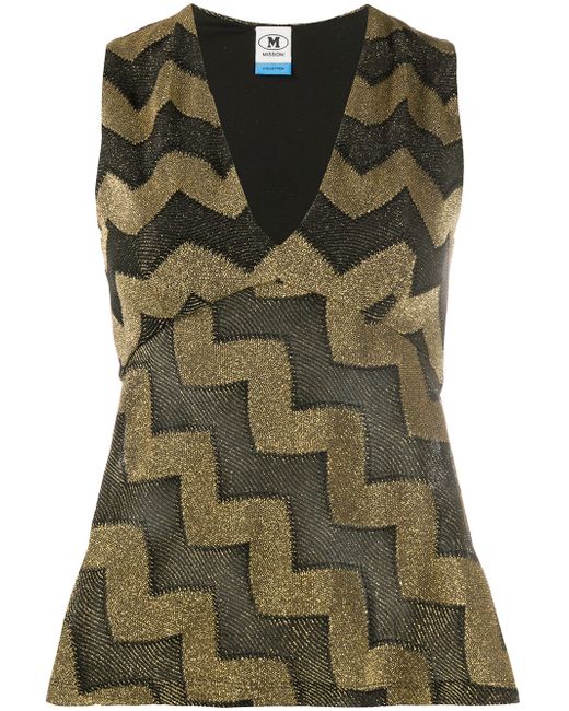 M Missoni zig-zag knitted top