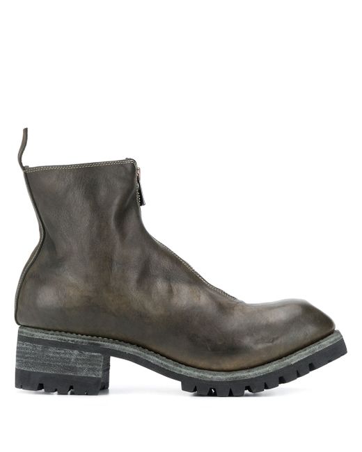 Guidi front-zip ankle boots