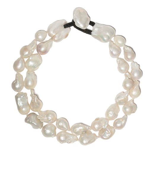 Monies double pearl necklace