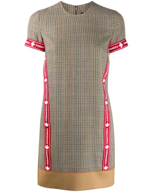 Dsquared2 check patterned sports T-shirt dress