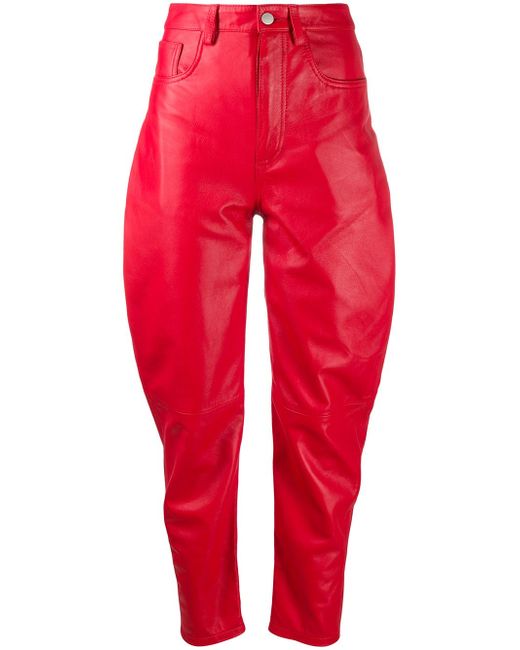 Attico high-waisted tapered trousers