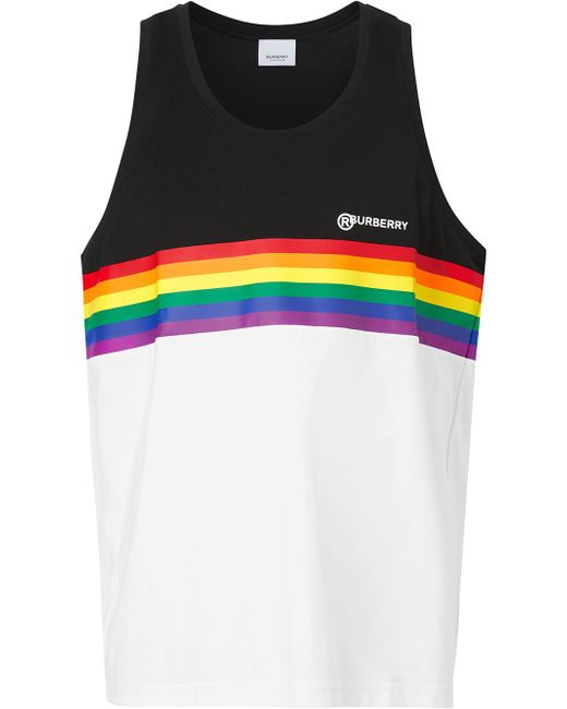 Burberry rainbow stripe print tank top