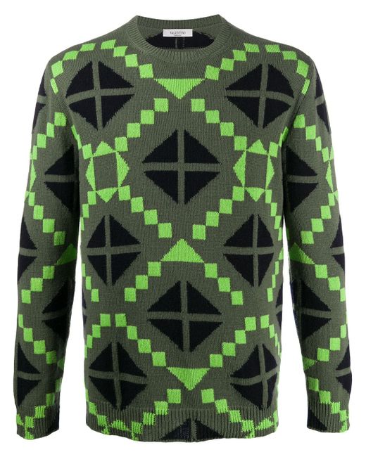 Valentino geometric print jumper
