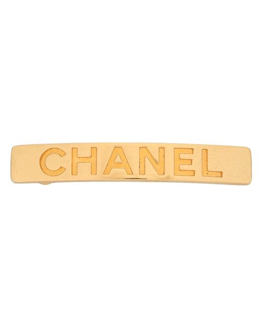 Chanel Pre-Owned logo embossed hair clip