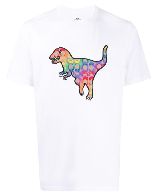 Coach rainbow signature Rexy T-shirt