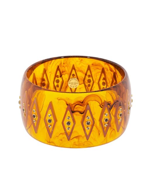 Mark Davis 18kt gold sapphire bakelite bangle bracelet