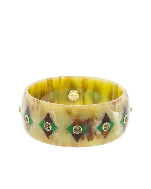 Mark Davis 18kt gold bakelite geometric bangle bracelet
