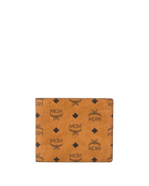 Mcm logo-print bifold wallet