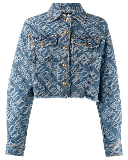 Versace Jeans Couture all-over logo print denim jacket