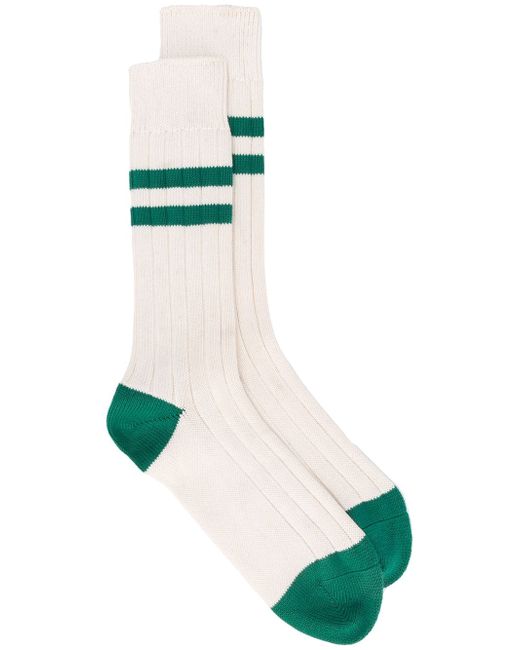 Mackintosh x TWC striped ribbed socks