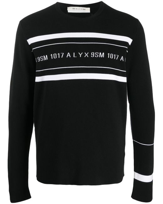 1017 Alyx 9Sm contrast-logo striped jumper