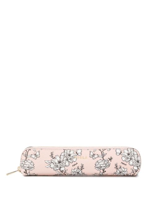 Furla floral-print pencil case