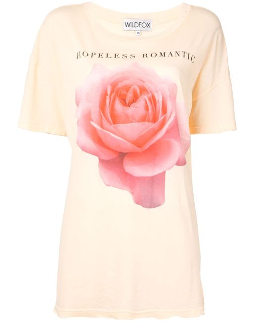 Wildfox Hopeless Romantic longline T-shirt