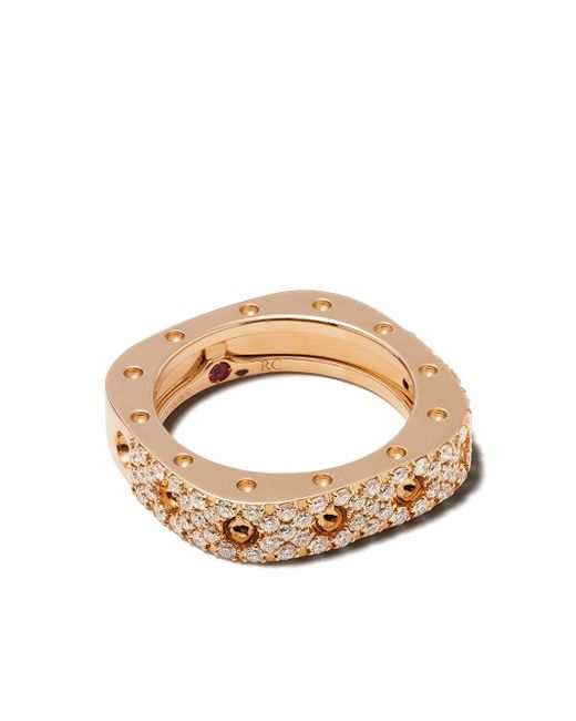 Roberto Coin 18kt rose gold diamond Pois Moi ring