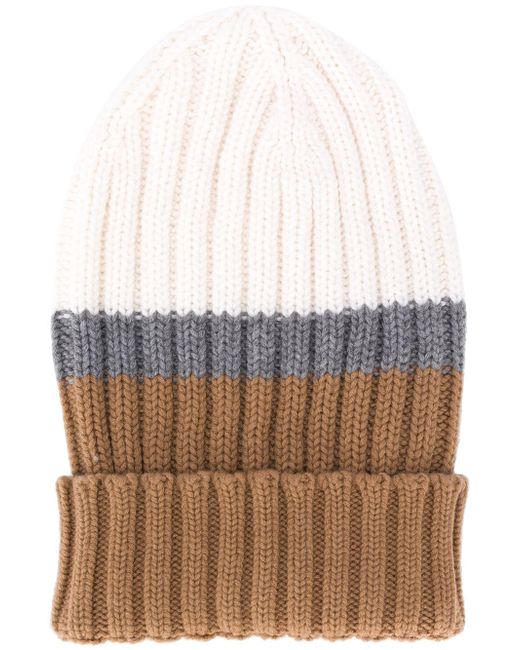 Eleventy colour-block beanie hat