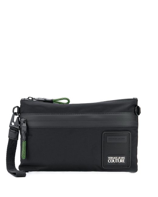 Versace Jeans Couture logo patch clutch