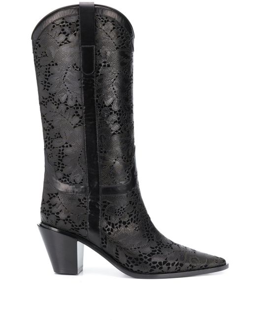 Casadei floral pull-on boots