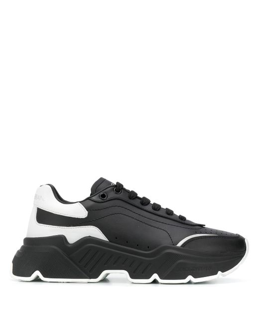 Dolce & Gabbana calf leather trainers with thick rubber sole