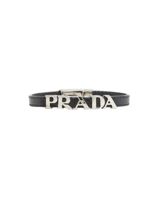 Prada saffiano logo bracelet