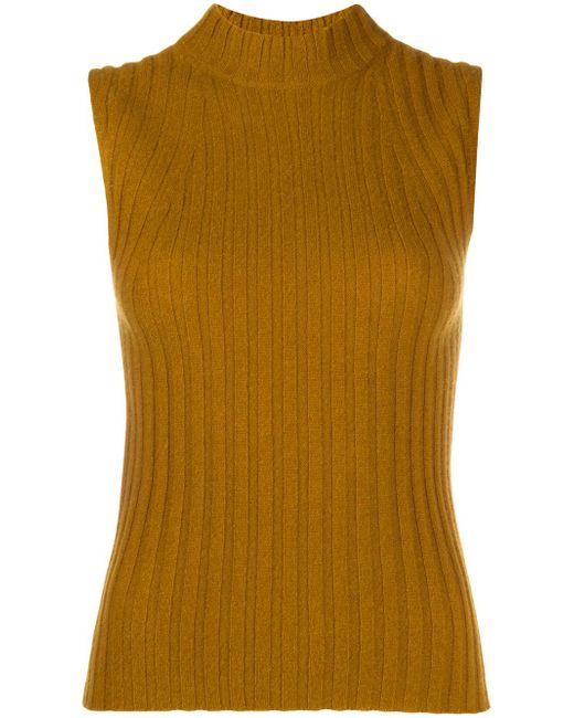 Vince sleeveless chunky-knit jumper