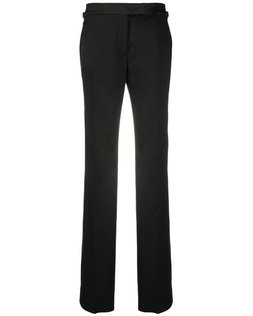 Tom Ford virgin wool tailored trousers with silk detailing