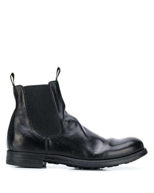 Officine Creative creased leather ankle boots