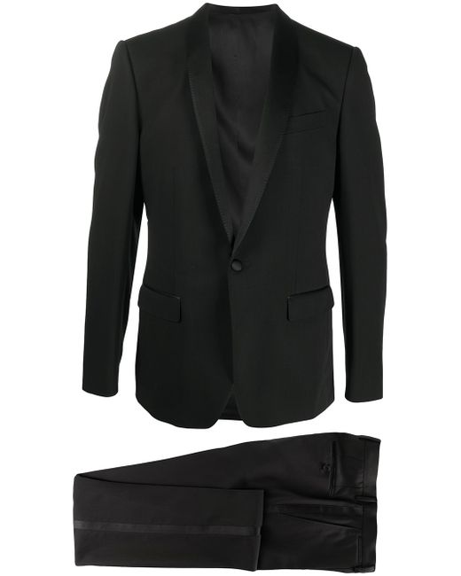 Dolce & Gabbana wool-silk mix single breasted suit with shawl lapels