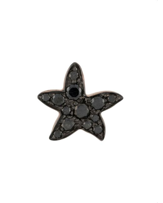 Dodo 9kt rose gold diamond starfish earring