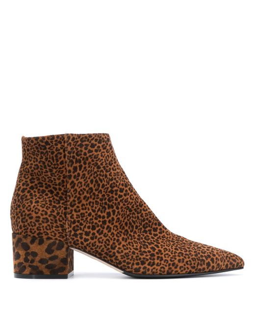 Sergio Rossi leopard print boots