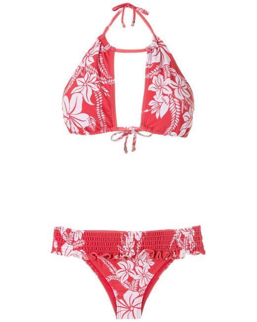 Amir Slama ruffled floral bikini set