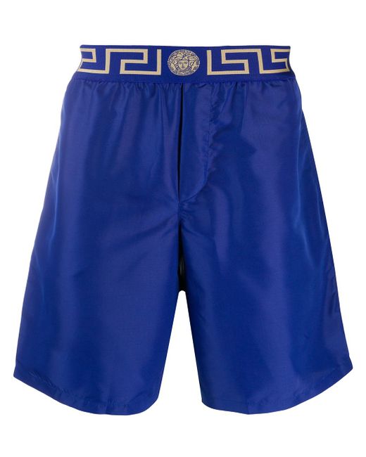 Versace Greca Border knee-length swim shorts