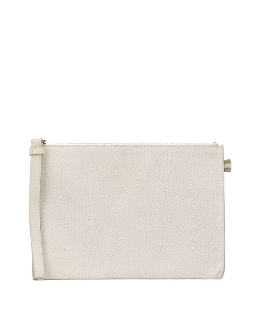 Officine Creative embossed leather clutch