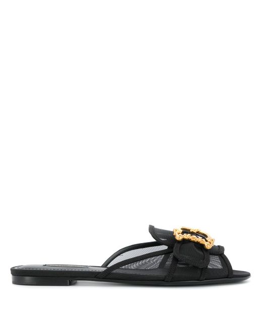 Dolce & Gabbana baroque logo slide sandals