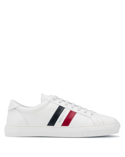 Moncler leather stripe trainers