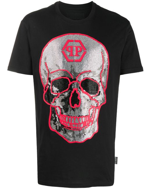 Philipp Plein rhinestone skull crew neck T-Shirt