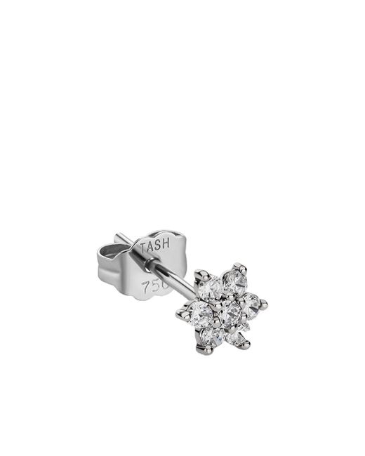 Maria Tash 18kt white gold diamond flower stud earring