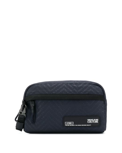 Versace Jeans Couture embossed logo wash bag