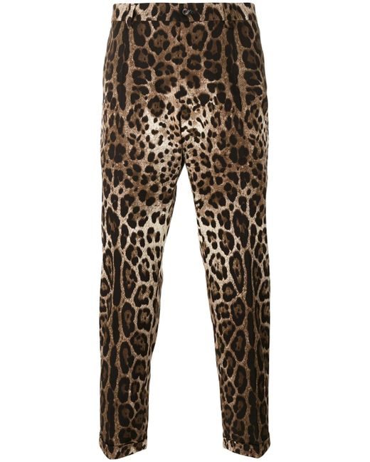 Dolce & Gabbana leopard print trousers