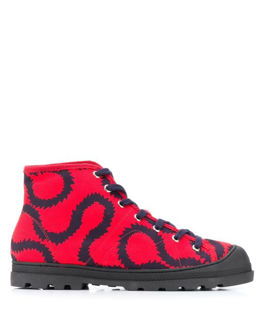 Vivienne Westwood squiggle pattern high-top sneakers