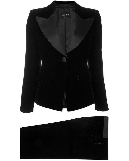 Giorgio Armani contrast lapel evening suit