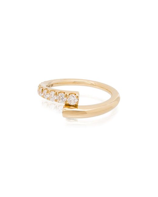 Melissa Kaye Lola 18kt yellow gold diamond ring