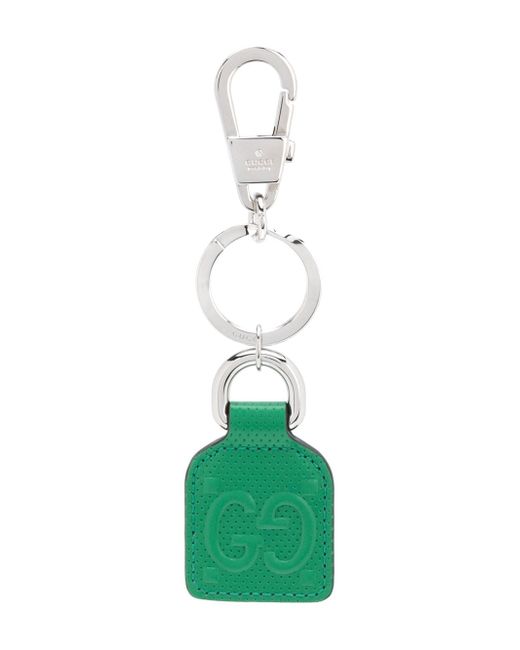 Gucci Double G leather keyring