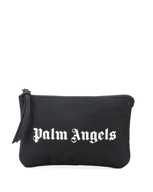 Palm Angels logo print zip pouch